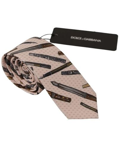 Dolce & Gabbana Cravatta di seta di lusso - rosa - Metallizzato