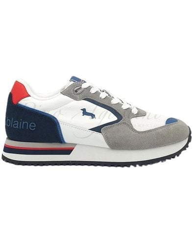 Harmont & Blaine Wildleder stoff sneakers grau weiß - Blau