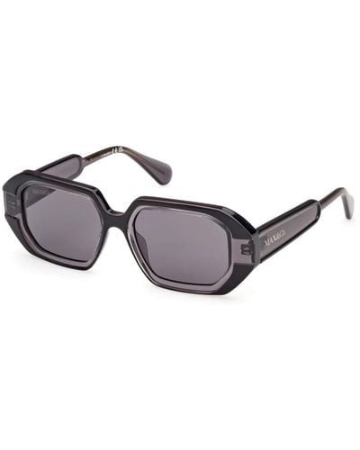 MAX&Co. Sonnenbrille quadratisch schwarz glänzend - Mettallic
