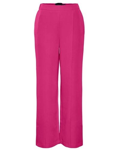 Pieces Wide Trousers - Pink