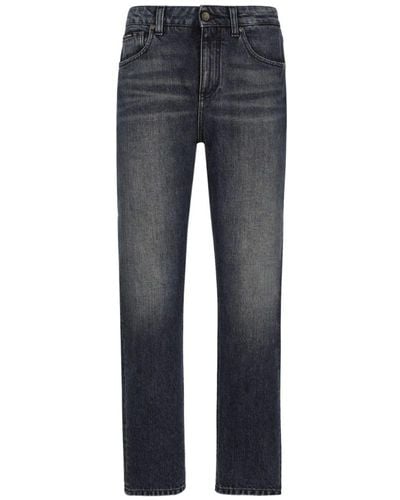 Dolce & Gabbana Boyfriend jeans con tiro medio - Blu