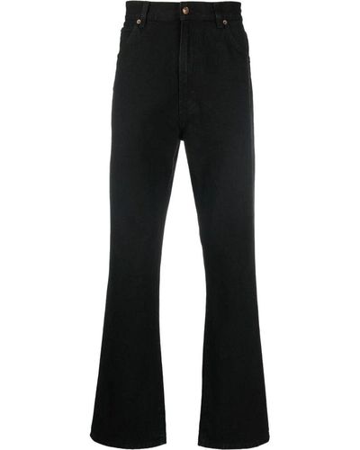 Haikure Schwarze bootcut jeans mit mittelhoher taille