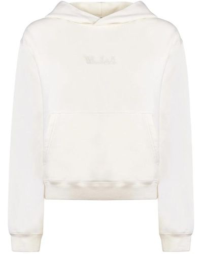Woolrich Weiße baumwoll-sweatshirt frut3703