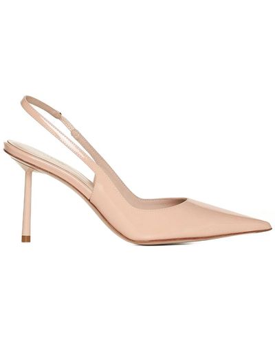 Le Silla Patent finish pointed toe slingback heels - Weiß