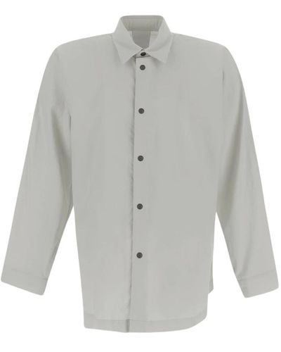 Issey Miyake Homme plissé polyester hemd - Grau