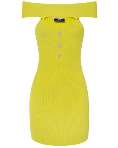 Elisabetta Franchi Short Dresses - Yellow
