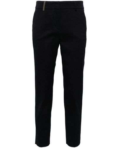 Peserico Slim-fit trousers - Negro