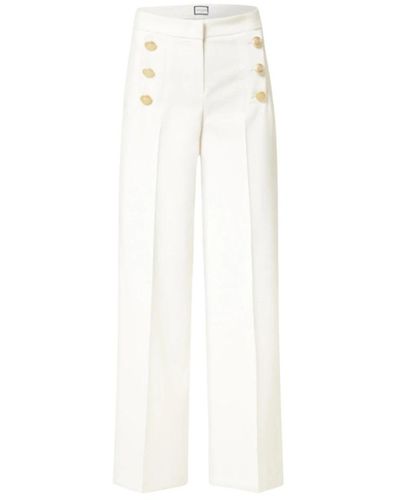 Seductive Wide Trousers - White