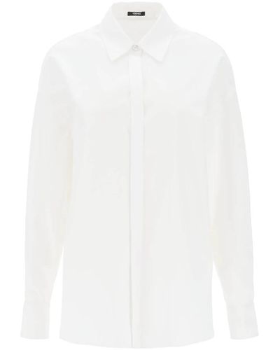 Versace Camicia oversize in popeline - Bianco