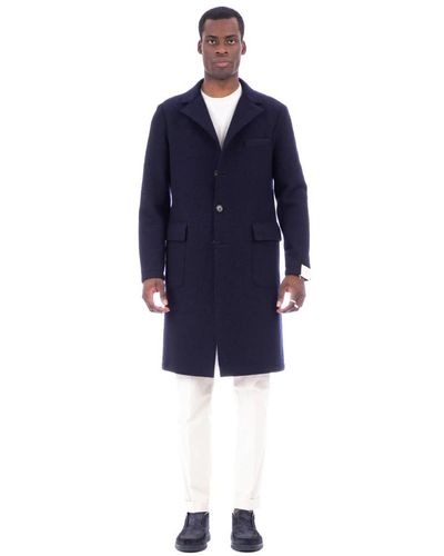 Eleventy Coats > single-breasted coats - Bleu