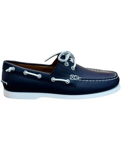 Polo Ralph Lauren Leather Merton Boat Shoes - Blue