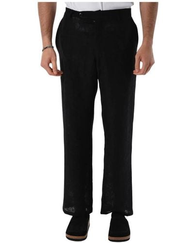 The Silted Company Straight Trousers - Black