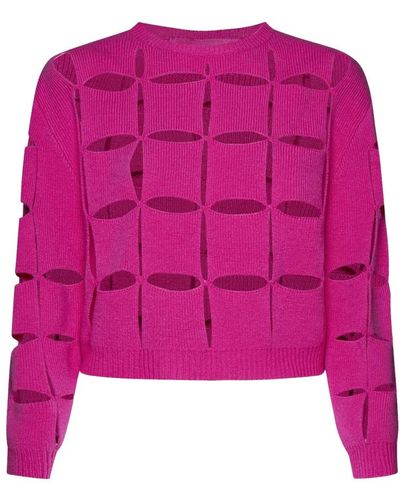Valentino Ausgeschnittener wollpullover - Pink