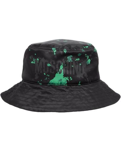 Moschino Cappello regolabile a fantasia con logo - Verde