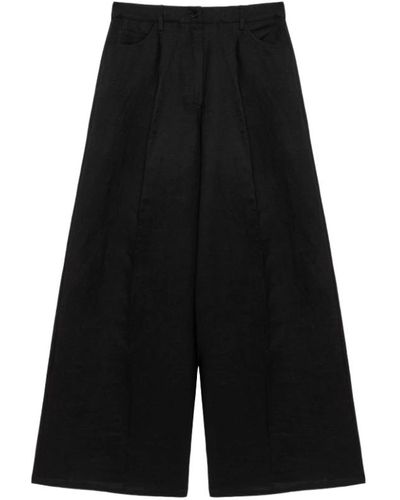 REMAIN Birger Christensen Pantalones maxi con cintura alta - Negro