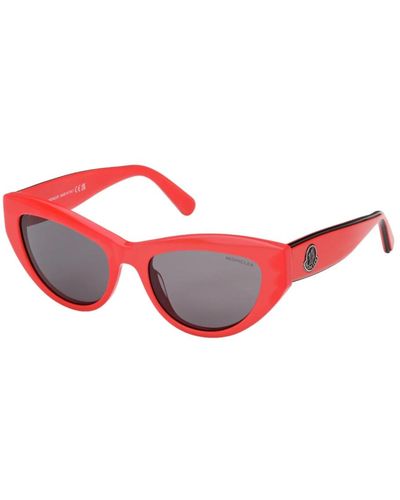 Moncler Rote cat-eye sonnenbrille für moderne frauen
