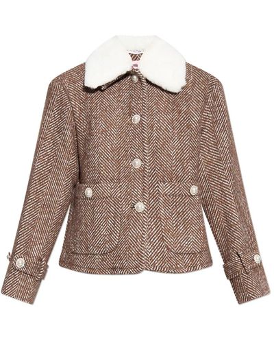 Custommade• Jackets > faux fur & shearling jackets - Marron