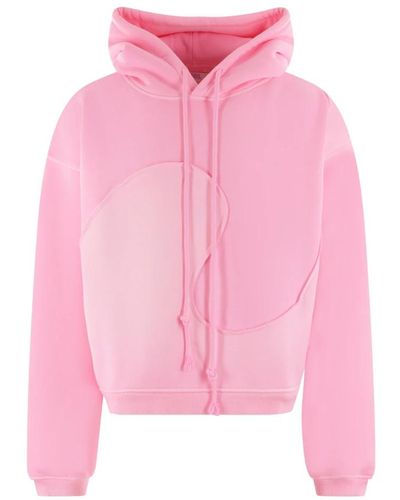 ERL Rosa grafisch gestrickter hoodie - Pink
