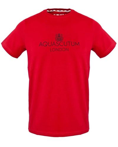 Aquascutum T-shirt uomo con logo classico - Rosso