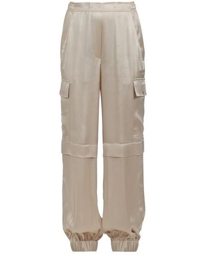 Semicouture Straight Trousers - Natural