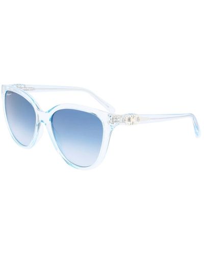 Ferragamo Hellblaue/blau getönte sonnenbrille