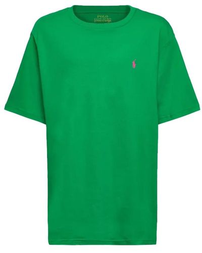 Ralph Lauren Camiseta verde - pony bordado con firma