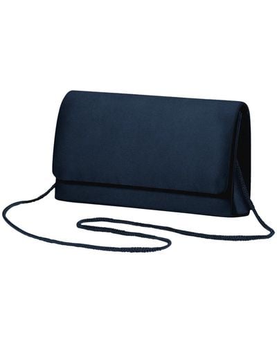 Vera Mont Satin clutch tasche mit magnetverschluss,elegante satin clutch mit magnetverschluss - Blau