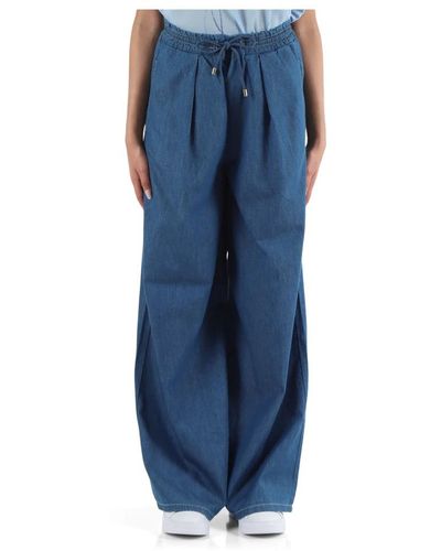 Emporio Armani Wide Trousers - Blue