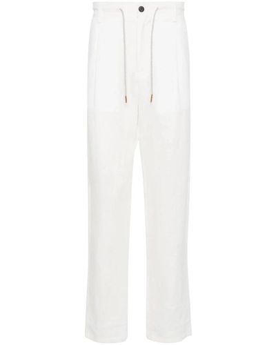 Eleventy Straight Trousers - White