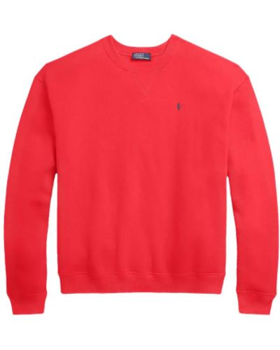 Ralph Lauren Roter rundhals-sweatshirt