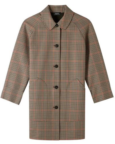 A.P.C. Single-Breasted Coats - Brown