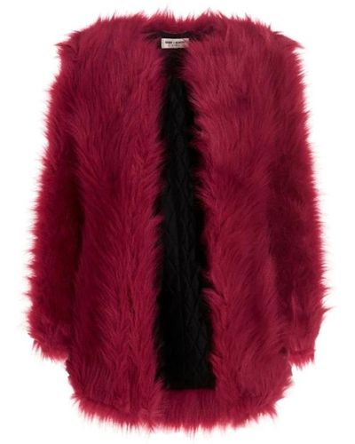 Saint Laurent Faux fur coat, regular fit, made in italy - Rot