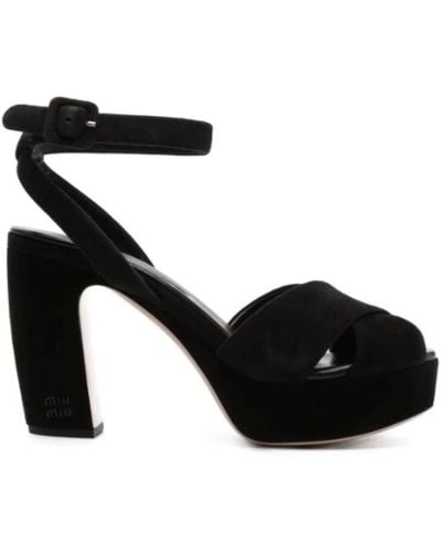 Miu Miu High Heel Sandals - Black