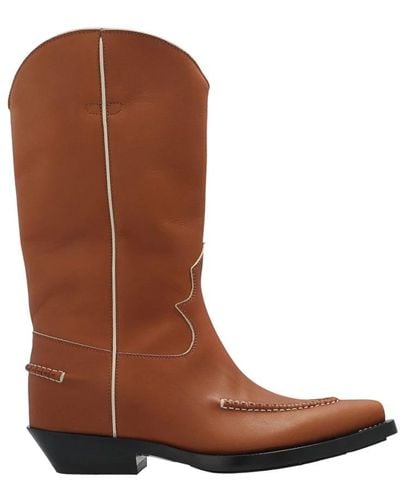 Chloé Cowboy Boots - Brown