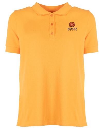 KENZO Lebhaftes Crest Polo Shirt - Gelb