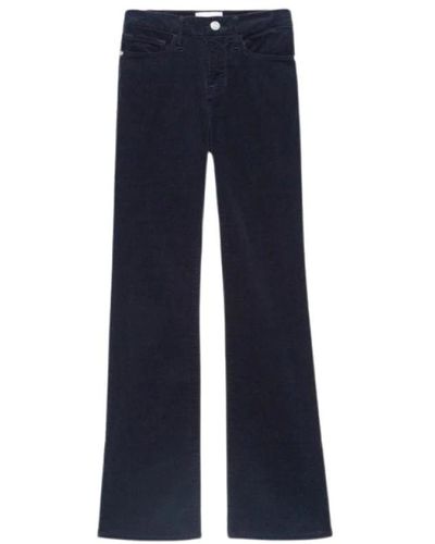 FRAME Trousers > wide trousers - Bleu