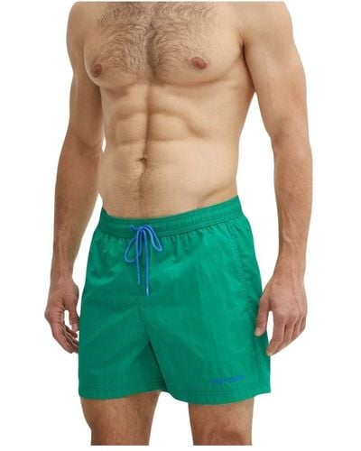 Tommy Hilfiger Costume da bagno con logo ricamato - slim fit - Verde