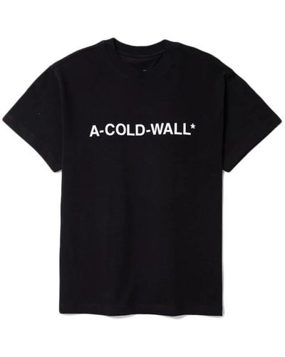 A_COLD_WALL* Magliette con logo essenziale nera - Nero