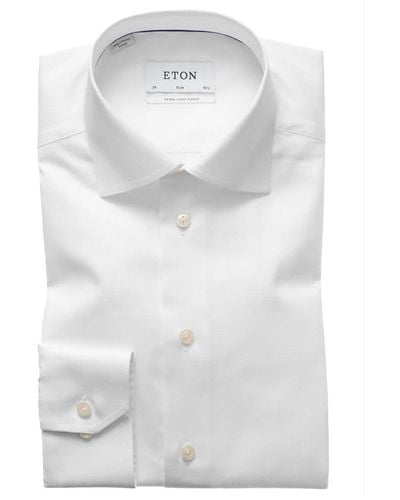Eton Signature twill slim fit t-shirt - Blanc
