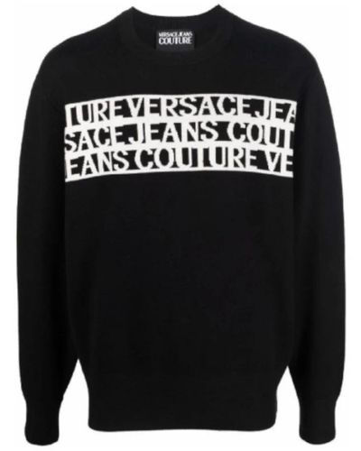 Versace Schwarzer jacquard-sweatshirt