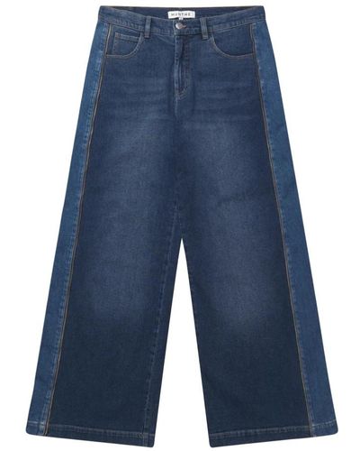 Munthe Weite jeans mit dekorativen reißverschlüssen - Blau