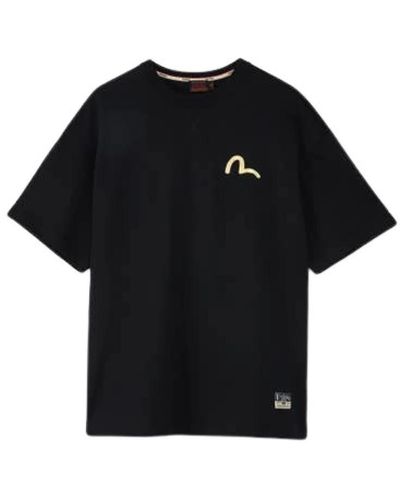 Evisu Stilvolle schwarze t-shirts und polos
