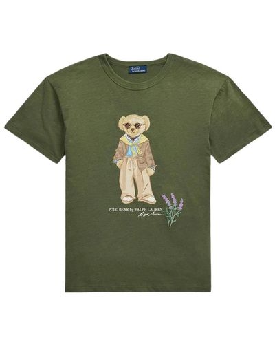 Ralph Lauren Garden trail polo bear camiseta - Verde