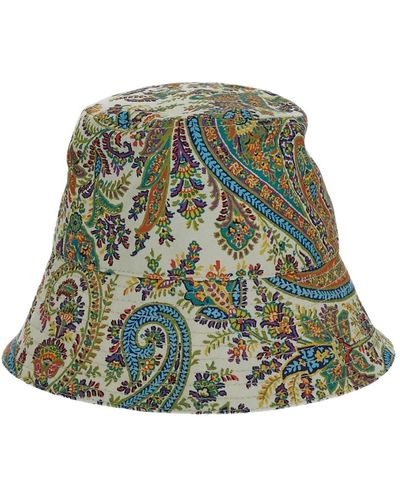 Etro Sombrero de algodón - colección - Verde
