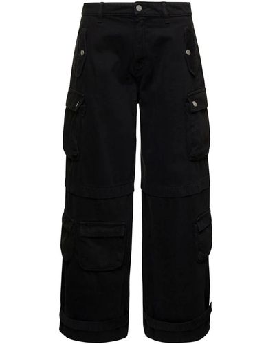 ICON DENIM Trousers > wide trousers - Noir