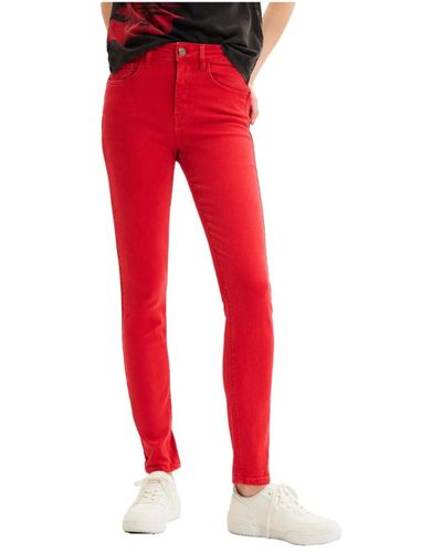 Desigual Jeans skinny - Rouge