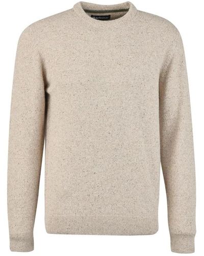Barbour Round-Neck Knitwear - Natural