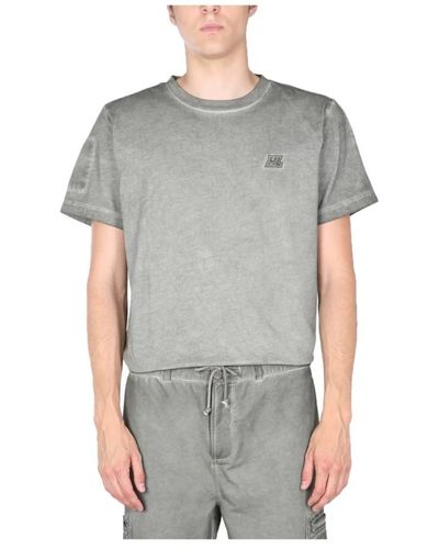 Helmut Lang Militärisches lave-effekt-t-shirt - Grau