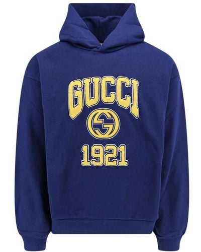Gucci Felpa con cappuccio blu