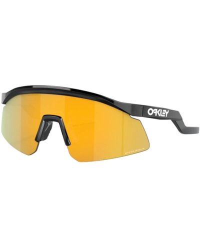 Oakley Wraparound sonnenbrille schwarz glänzend - Gelb
